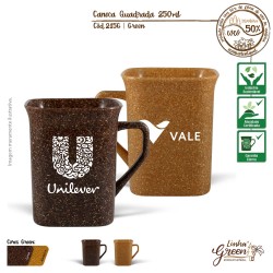 Caneca Quadrada 250ml Green Personalizada Caneca Quadrada 250ml Green Personalizada