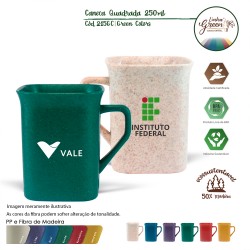 Caneca Quadrada Green Colors 250ml Personalizada Caneca Quadrada Green Colors 250ml Personalizada