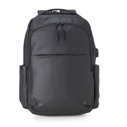 Mochila Couro Sintético USB 20 Litros Personalizada Mochila Couro Sintético USB 20 Litros Personalizada