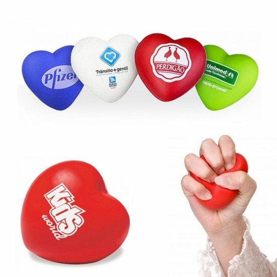 Bolinha Anti-Stress Coração Personalizada