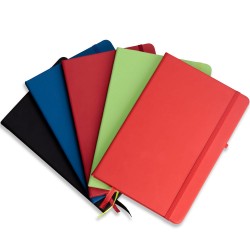 Caderneta tipo Moleskine com Porta Caneta Promocional