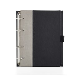 Caderno Fichário 18X22 em Couro Sintético Personalizado 