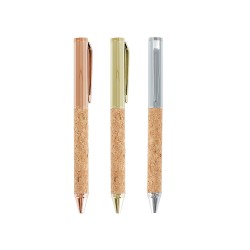 Caneta Metal e Cortiça Personalizada Caneta Metal e Cortiça Personalizada