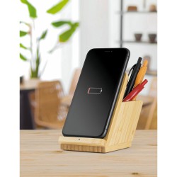 Carregador Wireless em Bambu Personalizado Carregador Wireless em Bambu Personalizado