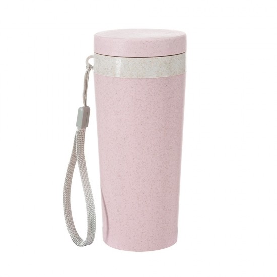 Copo Térmico Brilhante em Fibra de Bambu 350ml Personalizado