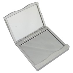 Espelho Plástico Duplo com Aumento com Logotipo Espelho Plástico Duplo com Aumento com Logotipo