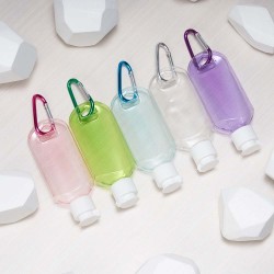 Frasco Plástico 55ml com Mosquetão Personalizado Frasco Plástico 55ml com Mosquetão Personalizado