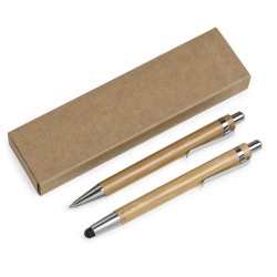 Kit Ecológico Caneta e Lapiseira Bambu Promocional  Kit Ecológico Caneta e Lapiseira Bambu Promocional