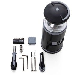 Lanterna com Kit Ferramentas 15 Peças Personalizado com Logo  Lanterna com Kit Ferramentas 15 Peças Personalizado com Logo
