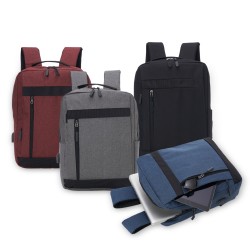 Mochila de Nylon USB 21L Personalizada com Logo Mochila de Nylon USB 21L Personalizada com Logo