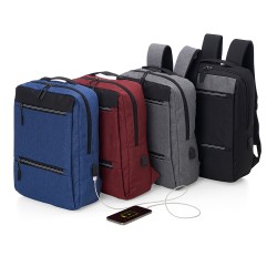 Mochila de Nylon USB 21L Promocional com Logo Mochila de Nylon USB 21L Promocional com Logo
