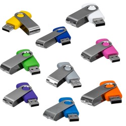 Pen Drive Giratório Metálico 4GB/8GB/16GB/32GB Personalizado Pen Drive Giratório Metálico 4GB/8GB/16GB/32GB Personalizado