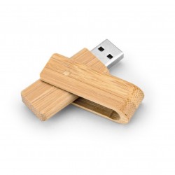 Pen Drive 4GB Giratório Bambu Personalizado com Logo Pen Drive 4GB Giratório Bambu Personalizado com Logo