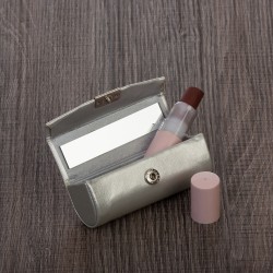 Porta Batom Couro Sintético Personalizado Porta Batom Couro Sintético Personalizado