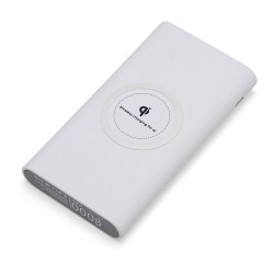 Power Bank 8000mAh com Carregamento via Indução ou via Cabo Personalizado Power Bank 8000mAh com Carregamento via Indução ou via Cabo Personalizado