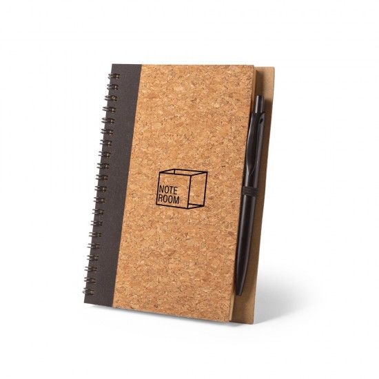 Caderno B6 em Cortiça e Poliéster 100% Reciclado Personalizado 