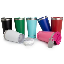 Copo Térmico 400ml com Caixa de Som Personalizado para Brindes