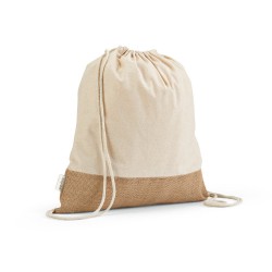 Sacola tipo mochila com base em juta Personalizada Sacola tipo mochila com base em juta Personalizada