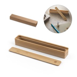 Estojo em bambu natural para Caneta Personalizado Estojo em bambu natural para Caneta Personalizado