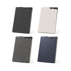 Caderno 14x21cm em tecido poliéster 100% reciclado Promocional