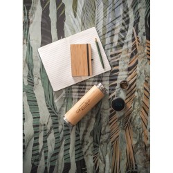 Squeeze térmico 430 mL em aço inox reciclado e bambu com termómetro digital Personalizada Squeeze térmico 430 mL em aço inox reciclado e bambu com termómetro digital Personalizada