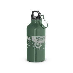 Garrafa esportiva em alumínio mosquetão 400 mL Personalizado Garrafa esportiva em alumínio mosquetão 400 mL Personalizado