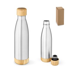 Garrafa em aço inox com tampa em bambu 800 mL Personalizada Garrafa em aço inox com tampa em bambu 800 mL Personalizada