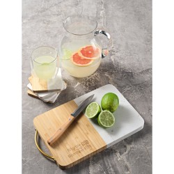 Conjunto de 4 porta copos em mármore e bambu Personalizado Conjunto de 4 porta copos em mármore e bambu Personalizado