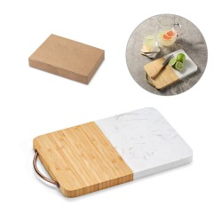 Tábua de corte em bambu e mármore em formato retangular Personalizado Tábua de corte em bambu e mármore em formato retangular Personalizado