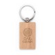 Chaveiro Retangular em Madeira de Faia com Logo