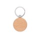 Chaveiro Redondo em Madeira de Faia com Logo