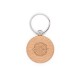 Chaveiro Redondo em Madeira de Faia com Logo