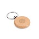 Chaveiro Redondo em Madeira de Faia com Logo
