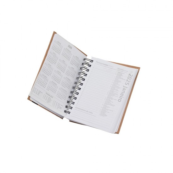 Agenda Diária 2025 Kraft Personalizada