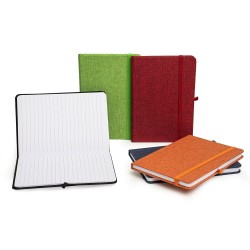 Caderneta em Linho  17X12 com Porta Caneta Personalizada