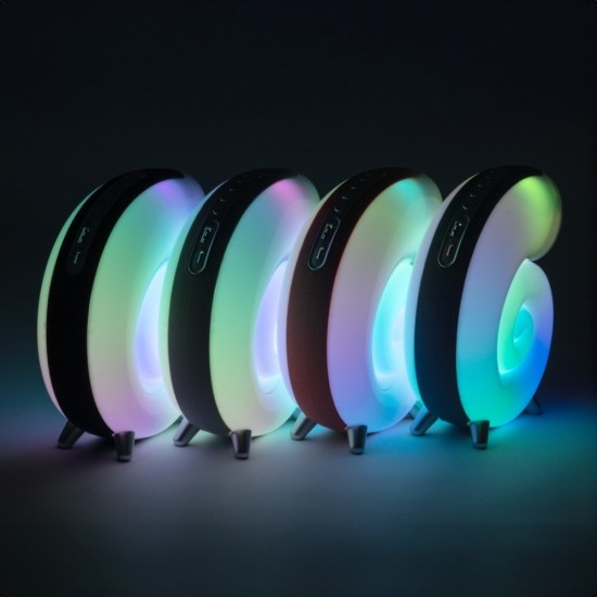 Caixa de Som Multimídia TWS com Luminária RGB Personalizada Caixa de Som Multimídia TWS com Luminária RGB Personalizada