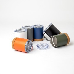 Caneca Térmica com Cortiça de 400ml Personalizada Caneca Térmica com Cortiça de 400ml Personalizada