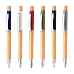 Caneta Alumínio e Bambu Personalizada para Brindes  Caneta Alumínio e Bambu Personalizada para Brindes