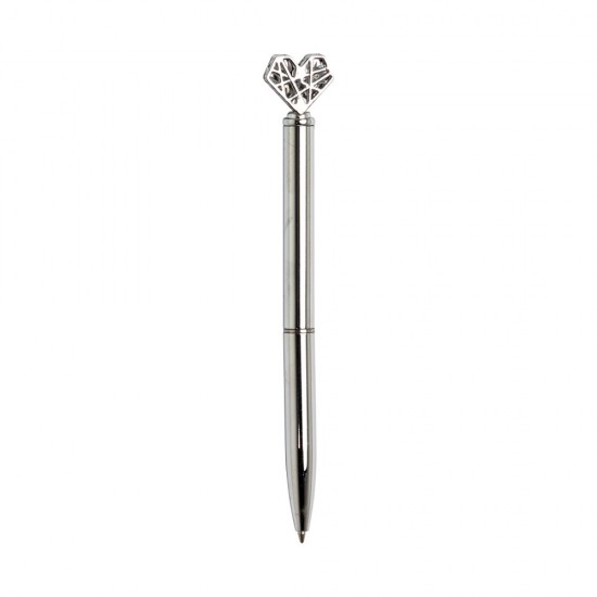 Caneta Metal Coração Personalizada