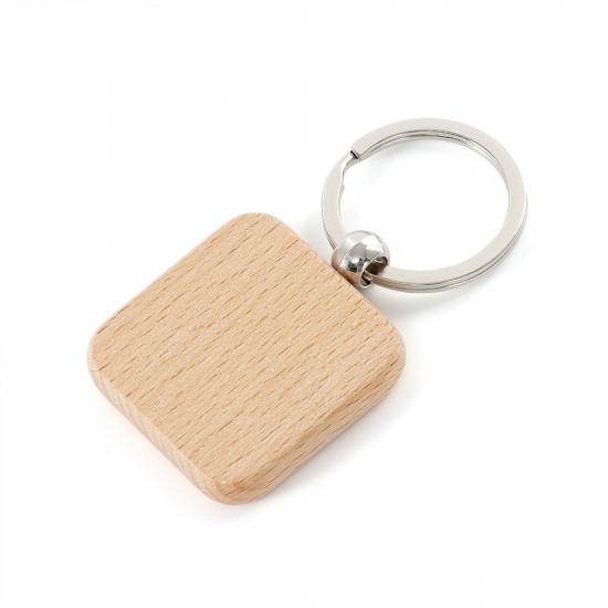 Chaveiro Quadrado de Madeira Personalizado Chaveiro Quadrado de Madeira Personalizado