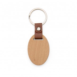 Chaveiro Madeira Oval Personalizado