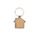 Chaveiro Metal no Formato de Casa em Bambu Personalizado Chaveiro Metal no Formato de Casa em Bambu Personalizado