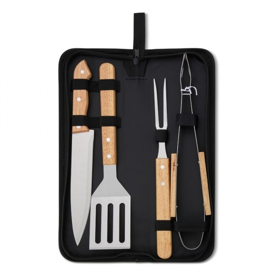 Kit Churrasco 4 Peças para Brindes com Logo Kit Churrasco 4 Peças para Brindes com Logo