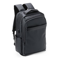 Mochila Couro Sintético USB 36 Litros Personalizada Mochila Couro Sintético USB 36 Litros Personalizada
