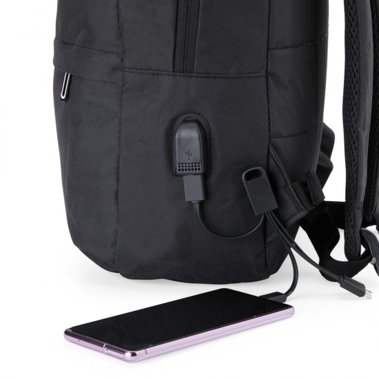 Mochila de Nylon USB 24L Personalizada