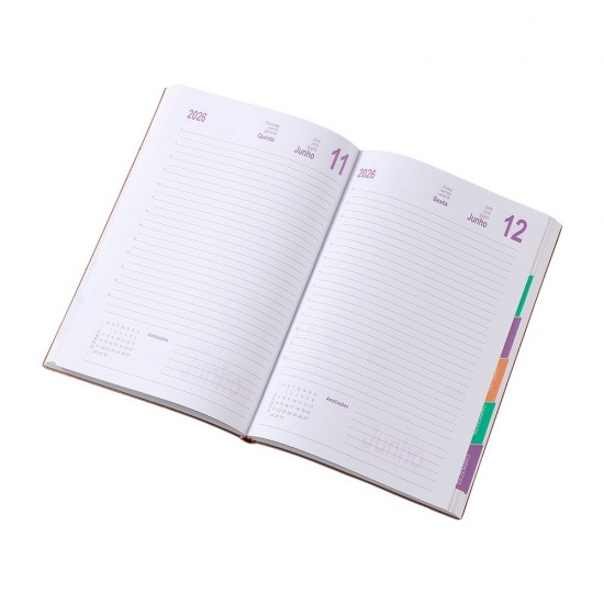 Agenda Couro Sintético 2026 Personalizada