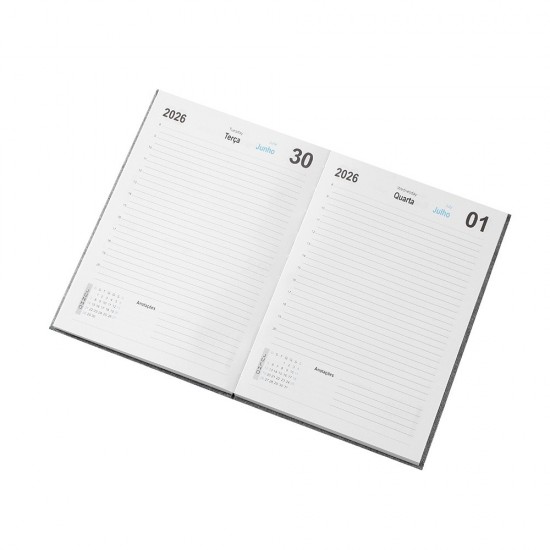 Agenda Diária 2026 Linho Para Brindes