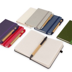 Caderneta Palha de Trigo com Caneta Personalizada