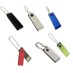Mini Pen Drive Giratório Slim Metálico 4GB/8GB/16GB/32GB Personalizado Mini Pen Drive Giratório Slim Metálico 4GB/8GB/16GB/32GB Personalizado